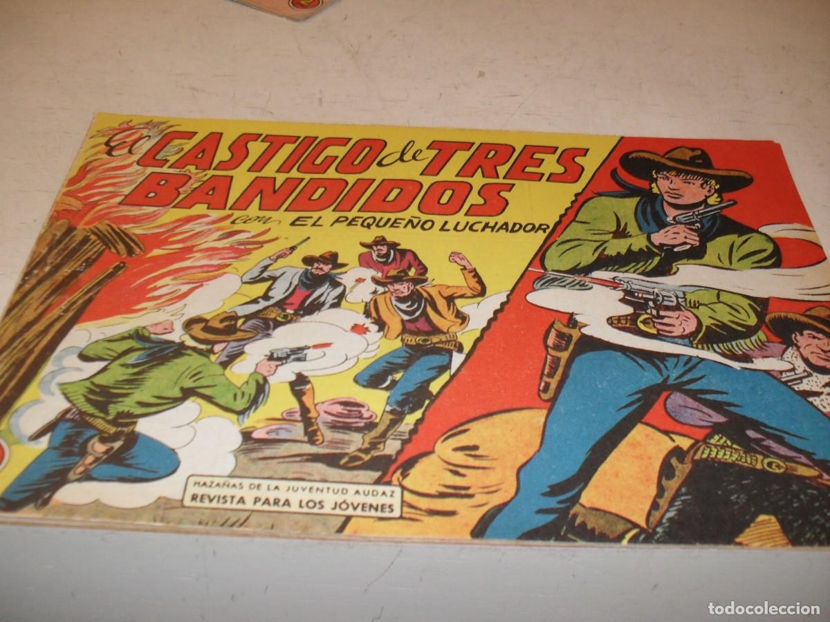 Tebeos: (ORIGINAL),EL PEQUE&Ntilde;O LUCHADOR N&ordm; 136,EL CASTIGO DE 3 BANDIDOS,DE 243.VALENCIANA1960