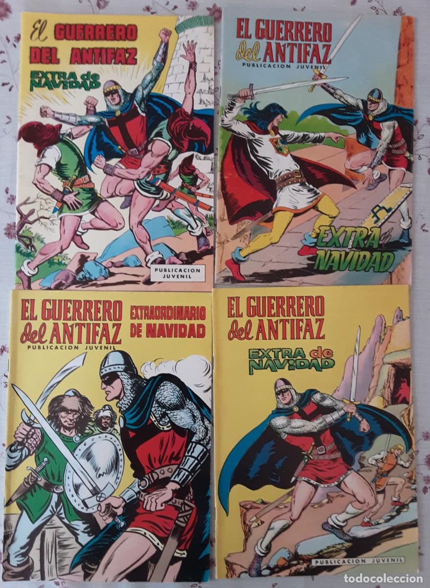 Tebeos: EL GUERRERO DEL ANTIFAZ, 4 EXTRA NAVIDAD, A&Ntilde;OS 1975, 1976, 1977, 1978.