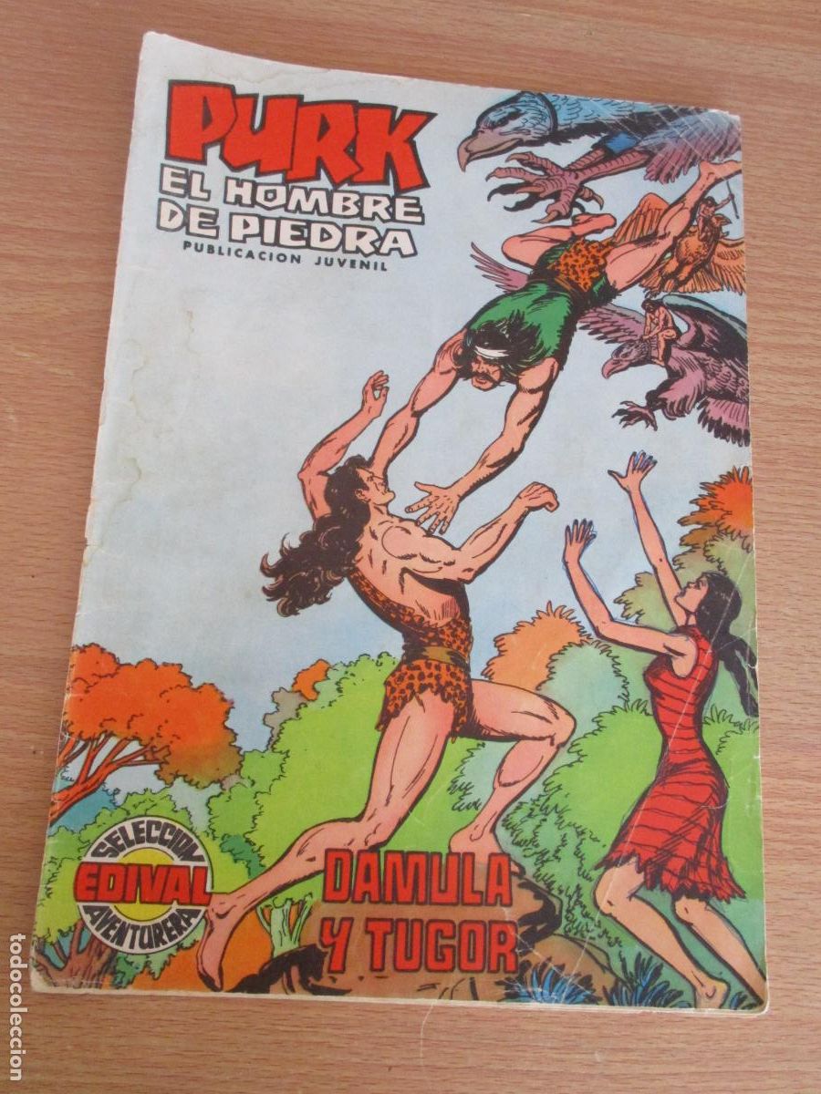 Tebeos: SELECCI&Oacute;N AVENTURERA EDIVAL-PURK EL HOMBRE DE PIEDRA- 1974