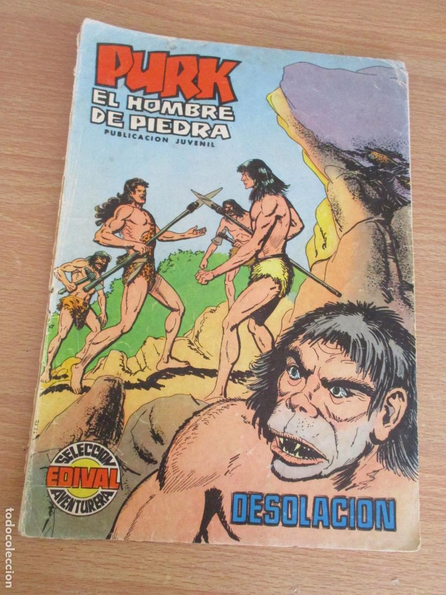 Tebeos: SELECCI&Oacute;N AVENTURERA EDIVAL-PURK EL HOMBRE DE PIEDRA, n&ordm;. 34- 1974
