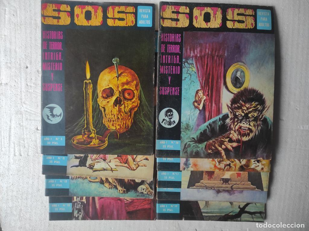 Comics: lote 16 comic SOS 1&ordf; EPOCA 2 3 11 12 13 14 15 17 18 19 20 21 23 24 25 26