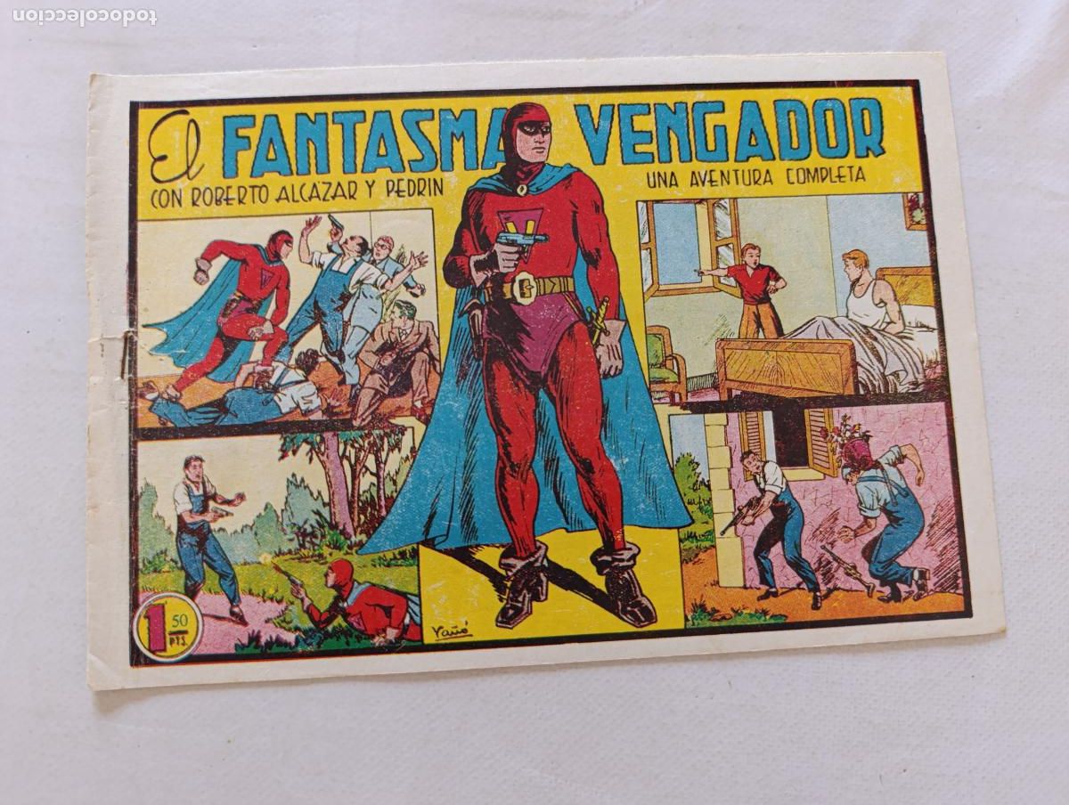 Tebeos: ROBERTO ALCAZAR Y PEDRIN N&ordm; 193 - EL FANTASMA VENGADOR - ORIGINAL - VALENCIANA (HU)