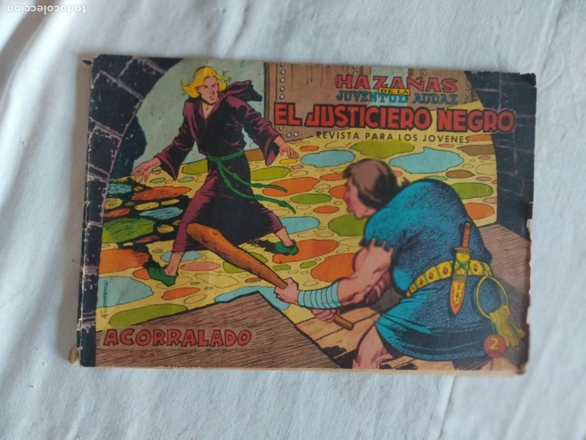 Tebeos: EL JUSTICIERO NEGRO N&ordm; 2. EDITORA VALENCIANA 1965.