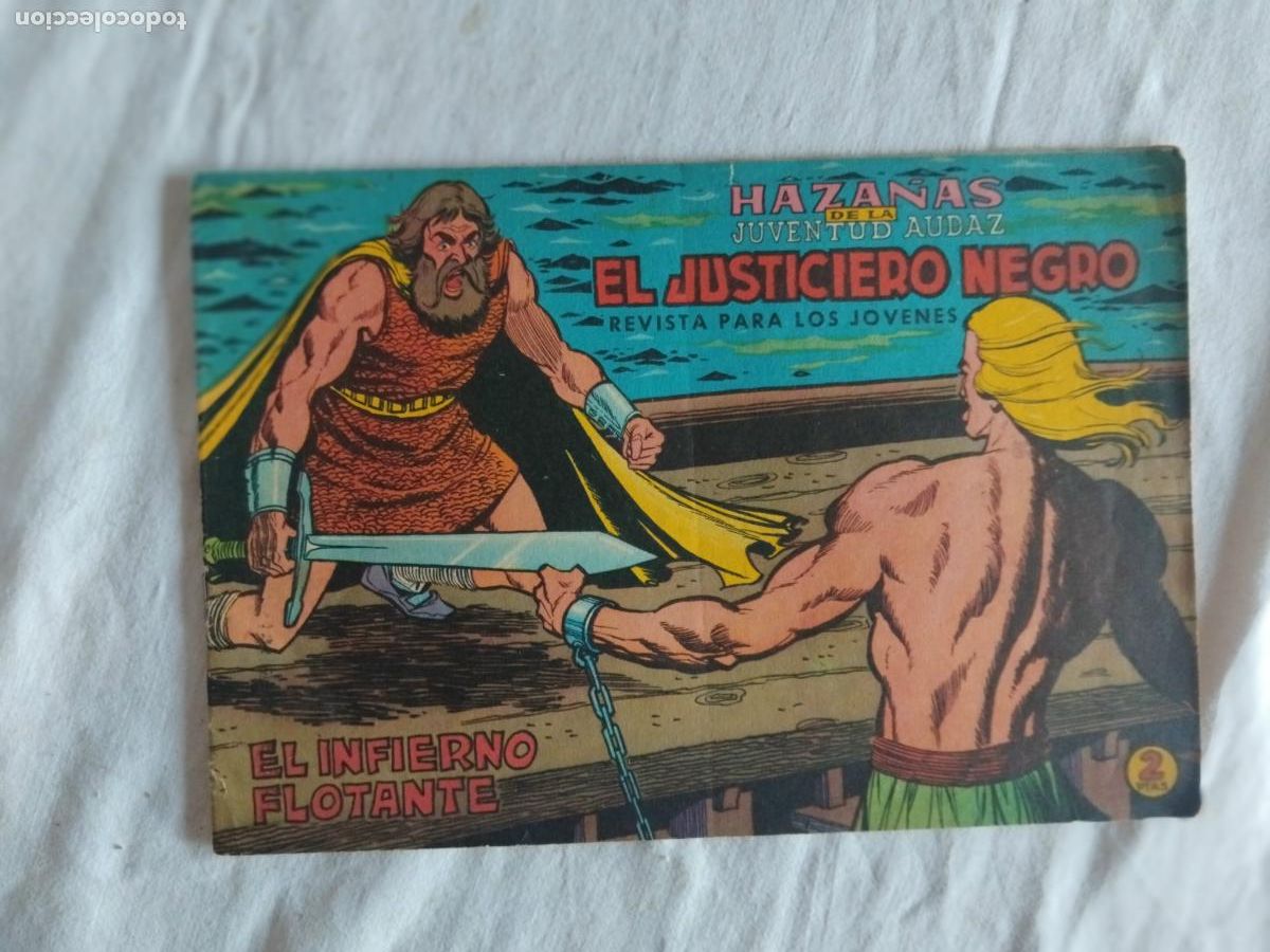 Tebeos: EL JUSTICIERO NEGRO N&ordm; 3. EDITORA VALENCIANA 1965.