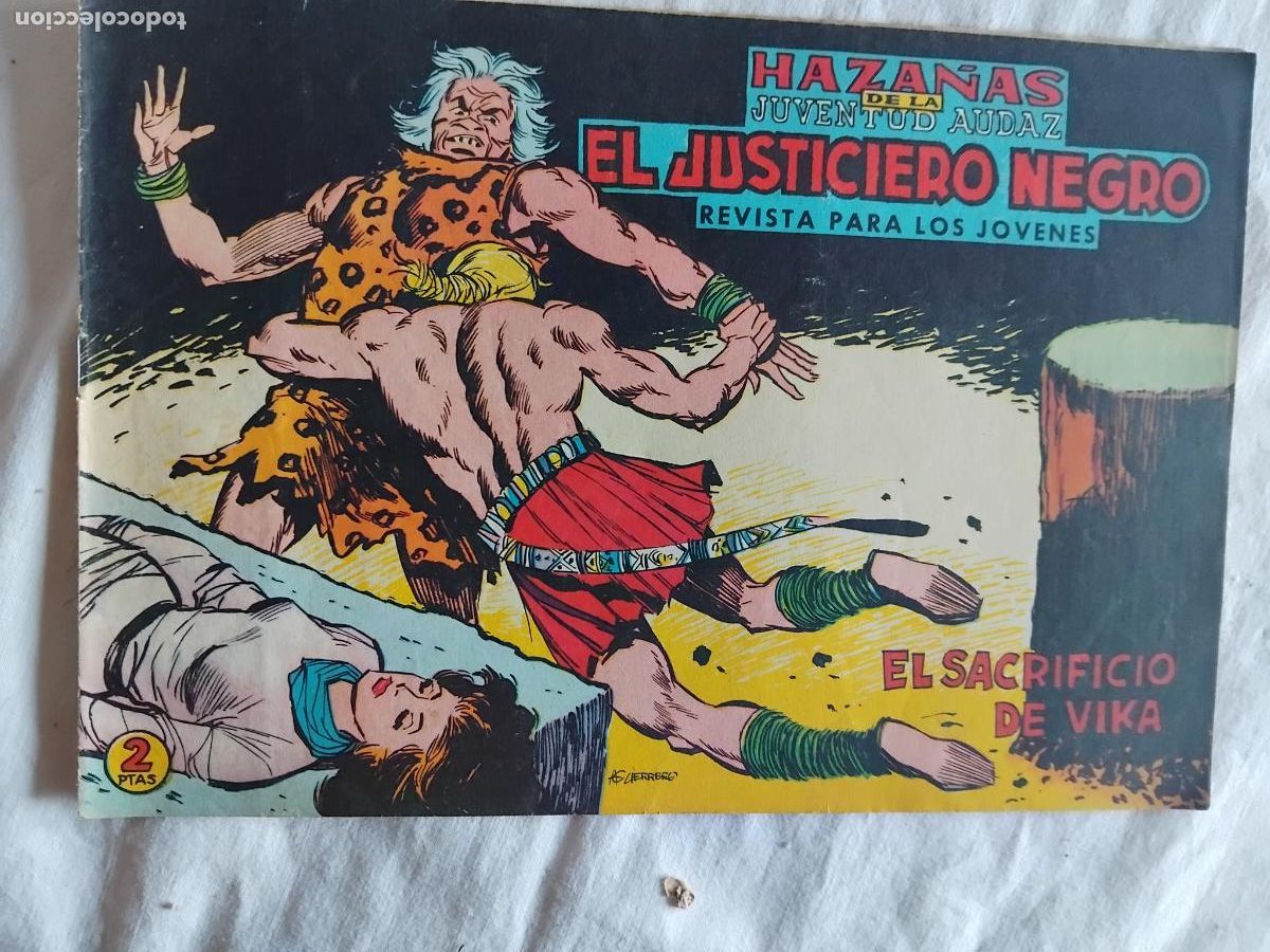Tebeos: EL JUSTICIERO NEGRO N&ordm; 16. EDITORA VALENCIANA 1965.
