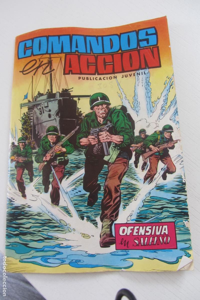 Giornalini: COMANDOS EN ACCION N&ordm; 4 CENTRO DE ESPIONAJE,EN COLOR.(DE 47).VALENCIANA.1980 ARX379