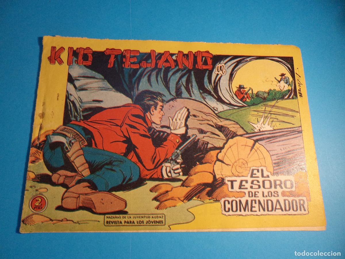 Tebeos: Kid Tejano. N&ordm; 47. Valenciana. Es el de la foto. Tiene la grapa oxidada.