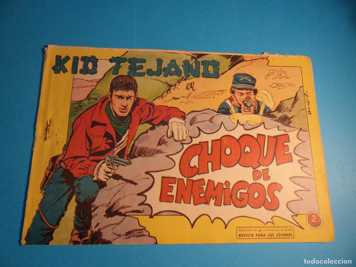Tebeos: Kid Tejano. N&ordm; 45. Valenciana. Es el de la foto. Tiene la grapa oxidada.