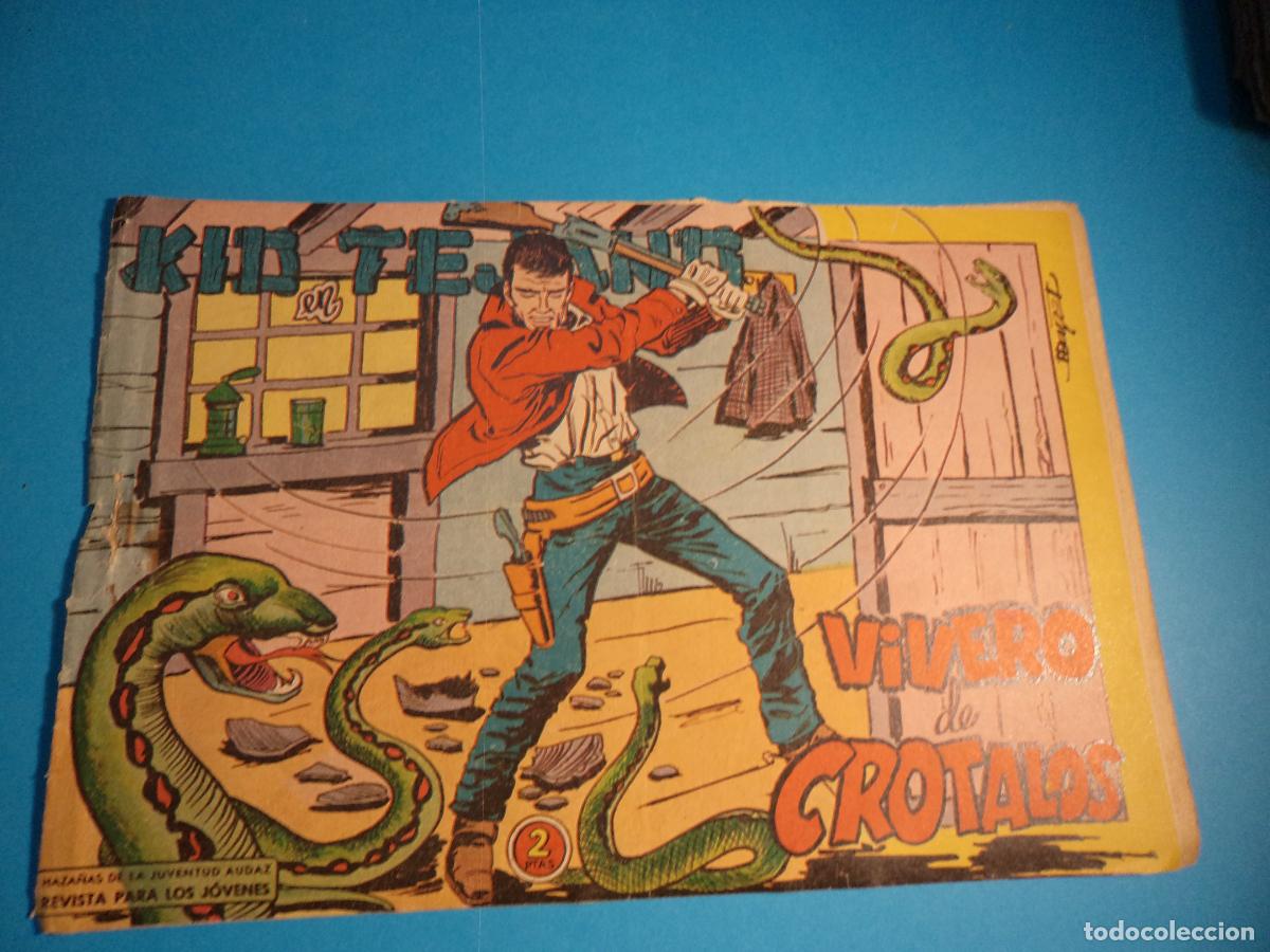 Tebeos: Kid Tejano. N&ordm; 43. Valenciana. Es el de la foto. Tiene la grapa oxidada y la portada suelta.