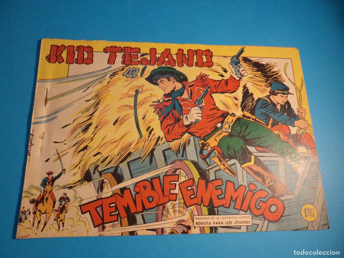 Tebeos: Kid Tejano. N&ordm; 28. Valenciana. Es el de la foto. Tiene la grapa oxidada.