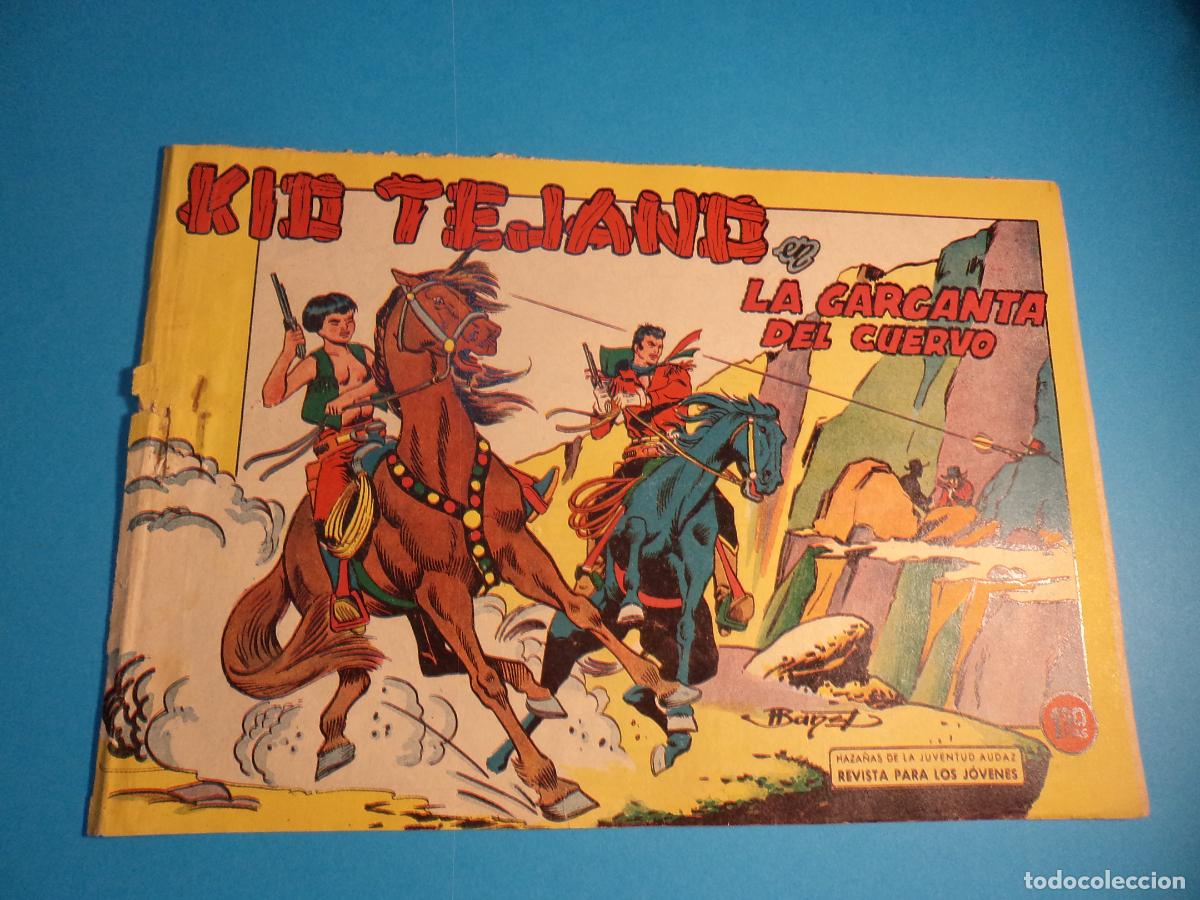 Tebeos: Kid Tejano. N&ordm; 19. Valenciana. Es el de la foto. Tiene la grapa oxidada y la portada suelta.