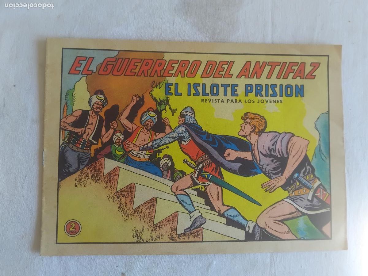 Tebeos: EL GUERRERO DEL ANTIFAZ N&ordm; 618 EL ISLOTE PRISION. ORIGINAL. VALENCIANA.1944. GAGO.