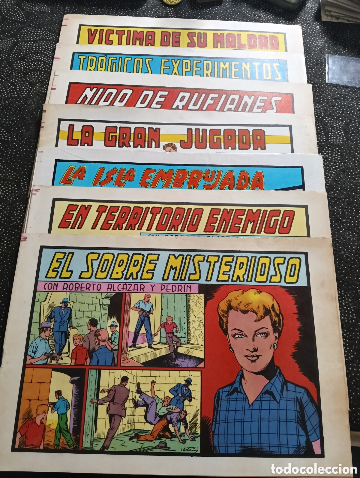 Tebeos: L 1 - Lote de 7 comics Roberto Alcaraz y Pedrin, n&deg; 23-128-132-138-148-151 y 152. En buen estado.