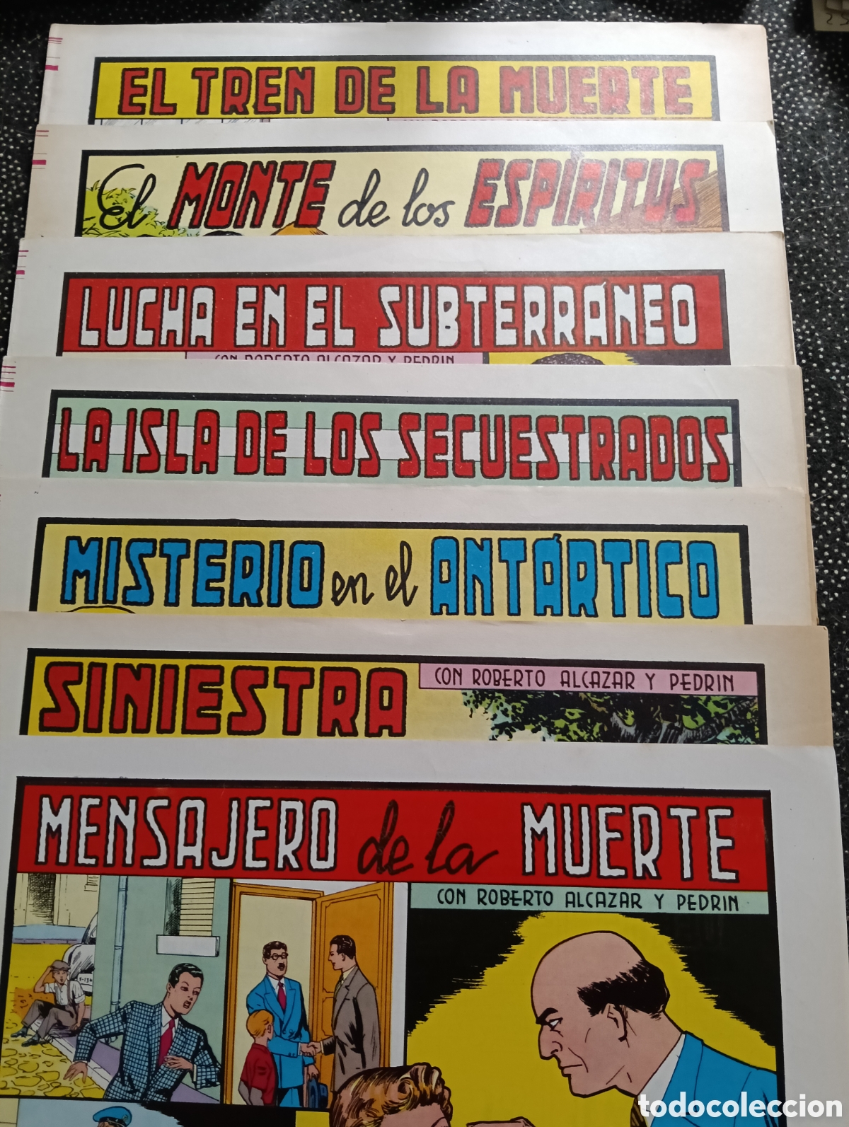 Tebeos: L 4 - Lote de 7 comics Roberto Alcaraz y Pedrin, n&deg; 133-134-139-140-142-145-159. En buen estado.