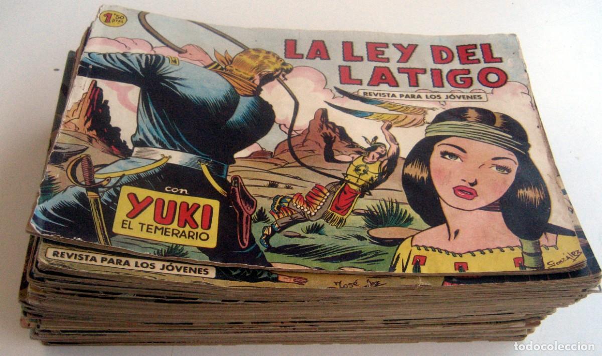 Tebeos: YUKI EL TEMERARIO ORIGINALES EDITORIAL VALENCIANA 1958 LOTE DE 86 C&Oacute;MICS
