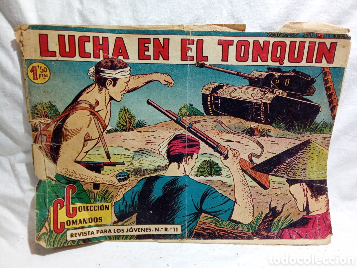 Tebeos: COLECCI&Oacute;N COMANDOS, LUCHA EN EL TONQUIN, EDITORIAL VALENCIANA ORIGINAL