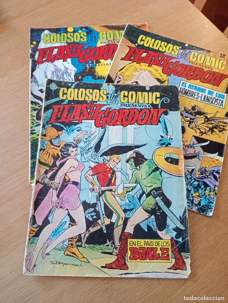 Livros de Banda Desenhada: LOTE CON 3 EJEMPLARES DE FLASH GORDON (DE 38). COLOSOS DEL C&Oacute;MIC. GRAPA. VALENCIANA. 1980.