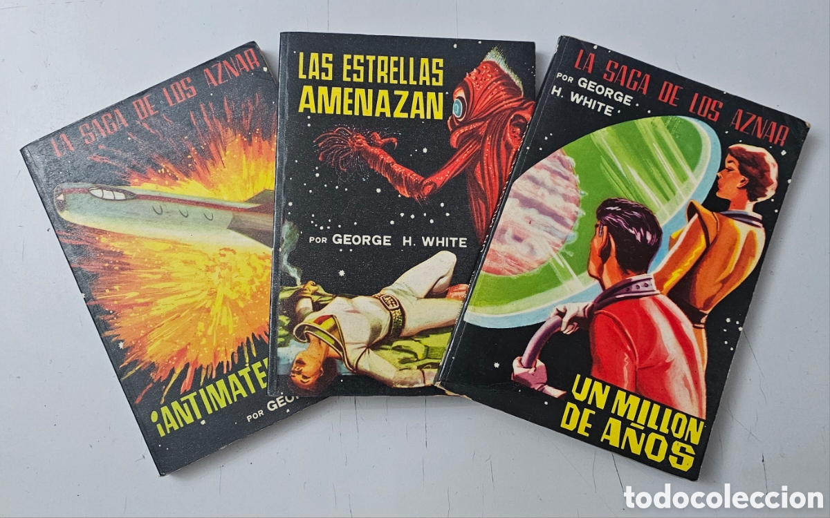 Tebeos: LOTE 3 NOVELAS PULP LUCHADORES DEL ESPACIO N&deg;46 47 48 (Espa&ntilde;a Valenciana 1976) La Saga de los Aznar
