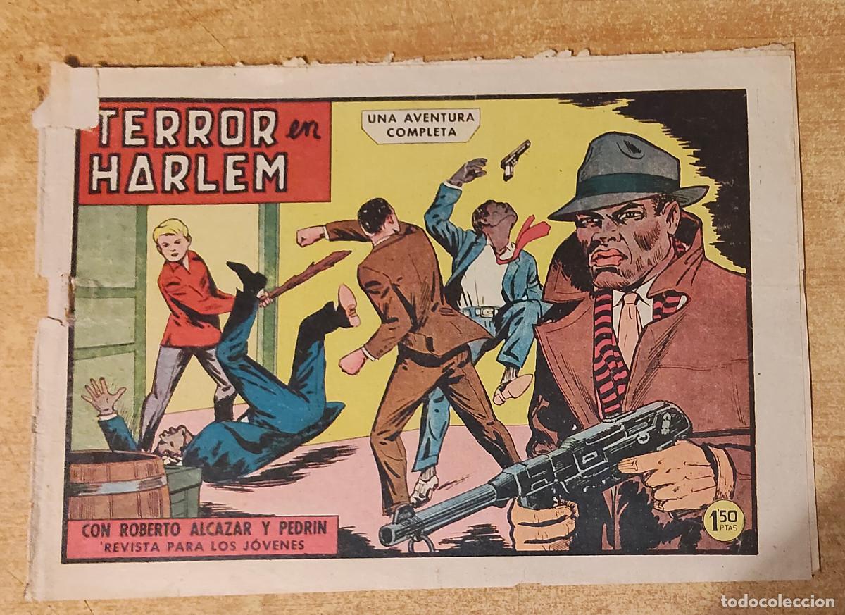 Tebeos: 496 del cl&aacute;sico tebeo espa&ntilde;ol Roberto Alc&aacute;zar y Pedr&iacute;n, titulado &laquo;Terror en Harlem&raquo; - 1962
