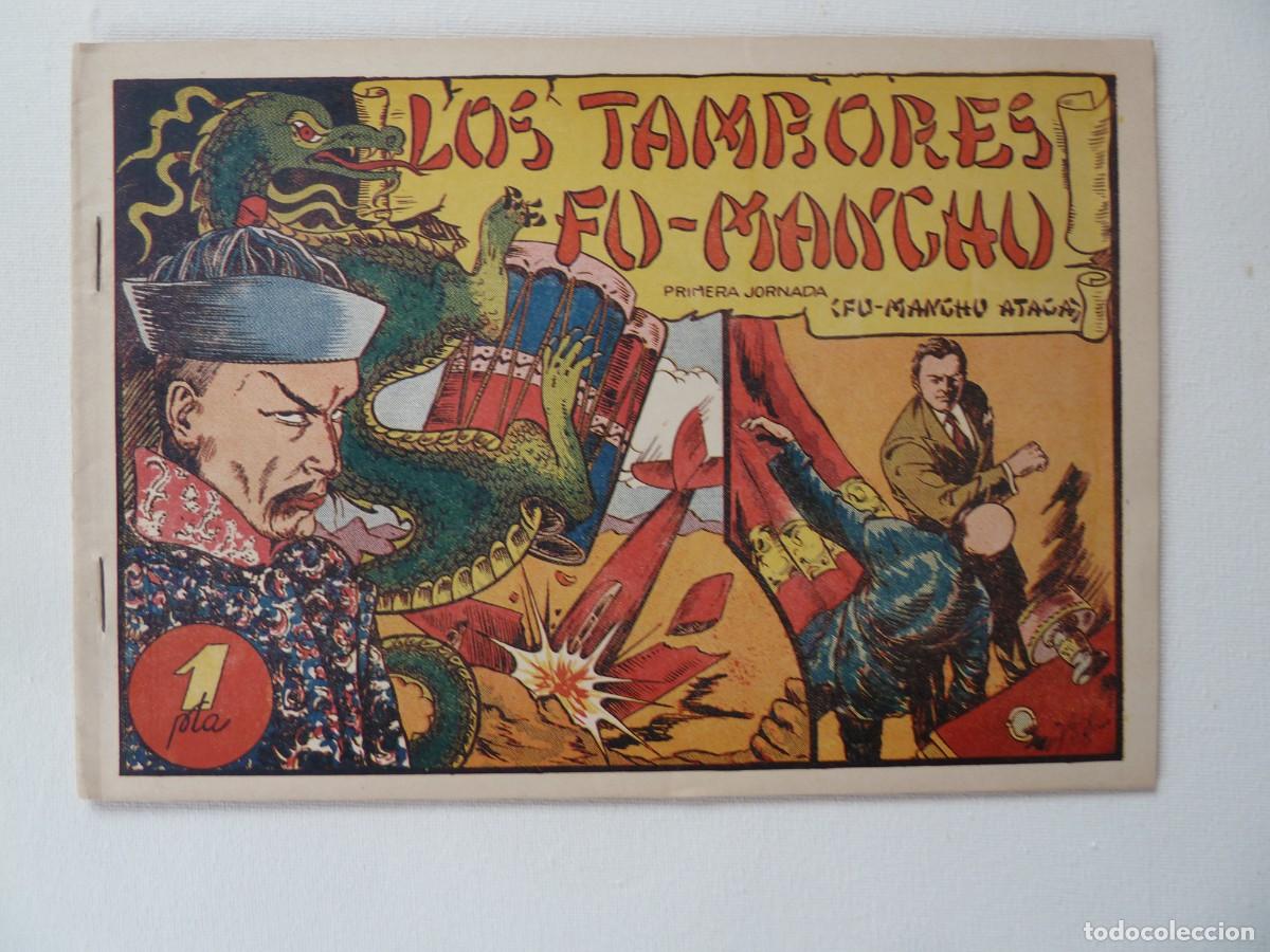 Tebeos: LOS TAMBORES DE FU-MANCHU. N&ordm; 1 , 1&ordf; JORNADA, SELECCION AVENTURERA,VALENCIANA ,ORIGINAL A&Ntilde;OS 40