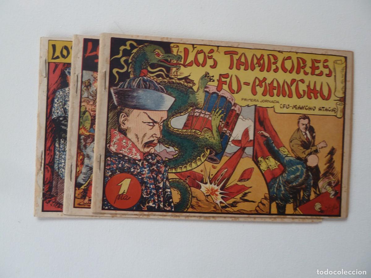Tebeos: LOS TAMBORES DE FU-MANCHU,SELECCION AVENTURERA,COL.COMPLETA, ORIGINAL VALENCIANA 1943