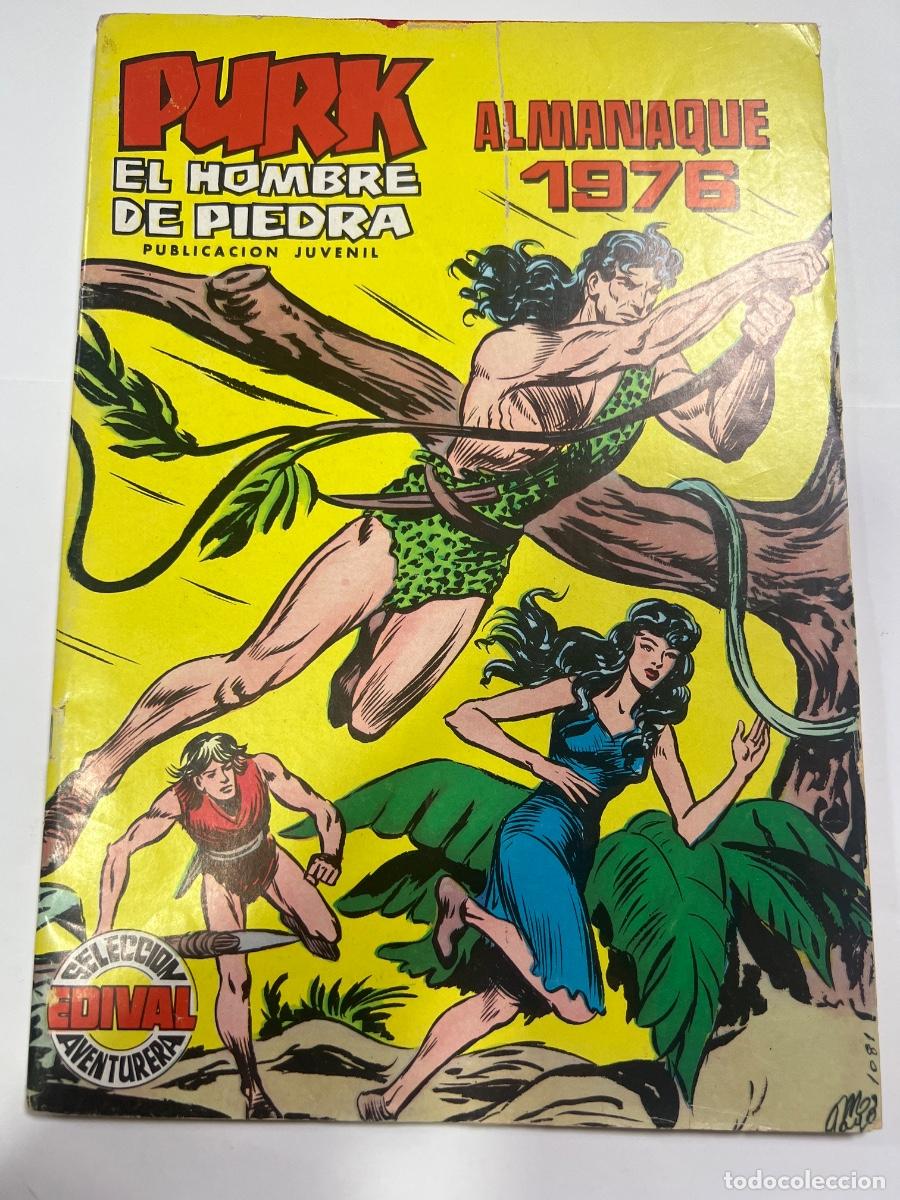 Tebeos: PURK EL HOMBRE DE PIEDRA. ALMANAQUE 1976. EDITORIAL VALENCIANA.