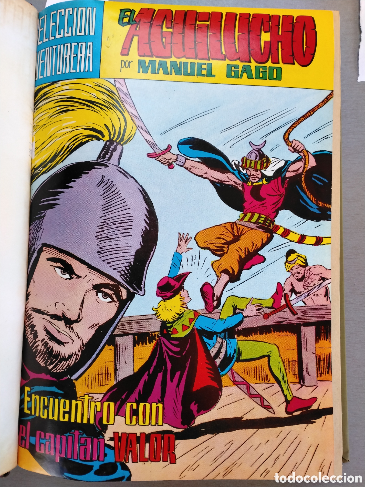 Tebeos: EL AGUILUCHO - MANUEL GAGO - EDITORIAL VALENCIANA 1982 - ENCUADERNADO DEL CAP&Iacute;TULO N&ordm; 22 AL 42.