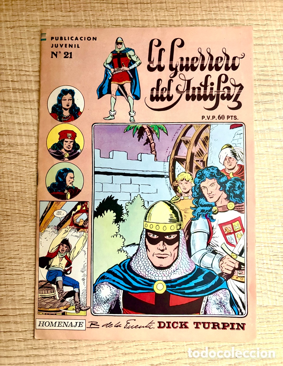 Tebeos: C&oacute;mic El Guerrero del Antifaz N&ordm; 21 (1973) - Ed. Valenciana - Homenaje Dick Turpin (R. de la Fuente)