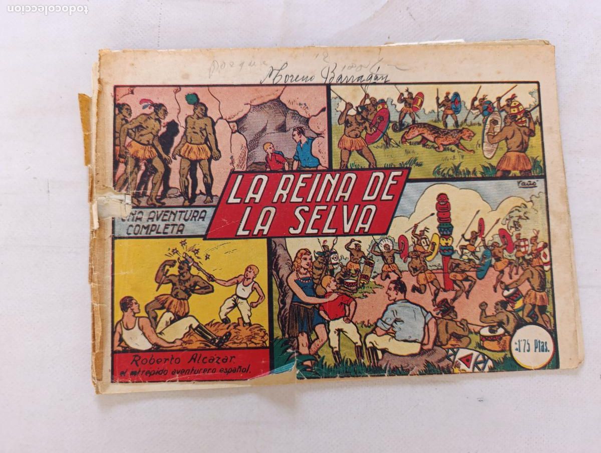 Tebeos: ROBERTO ALCAZAR N&ordm; 19 - LA REINA DE LA SELVA - VALENCIANA - ORIGINAL (HV)
