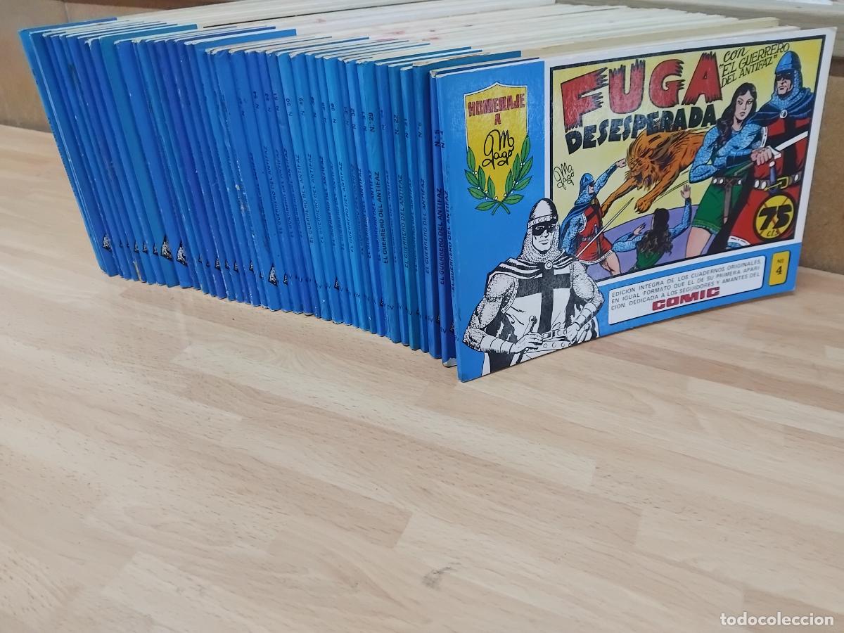 Tebeos: 40 NUMEROS EL GUERRERO DEL ANTIFAZ . SERIE AZUL HOMENAJE A MANUEL GAGO. VALENCIANA 1981