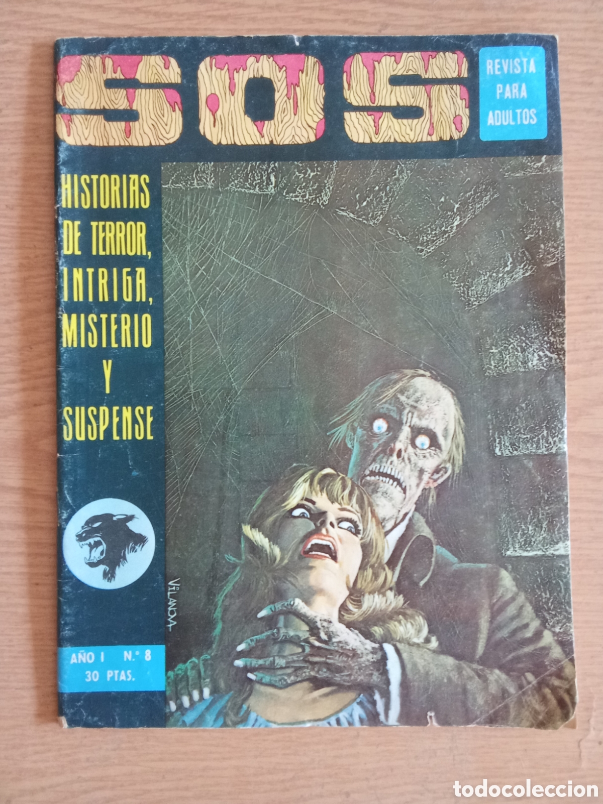 Tebeos: SOS.Lote de 5.EDIVAL primera &eacute;poca.Historias de terror, intriga, misterio y suspense.