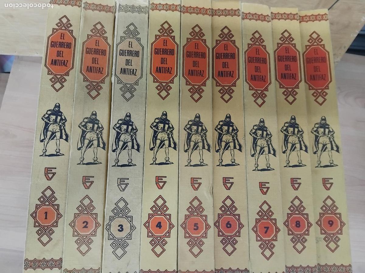 Livros de Banda Desenhada: EL GUERRERO DEL ANTIFAZ TOMOS DEL N&ordm; 1 AL N&ordm; 9. EDITORA VALENCIANA 1972.