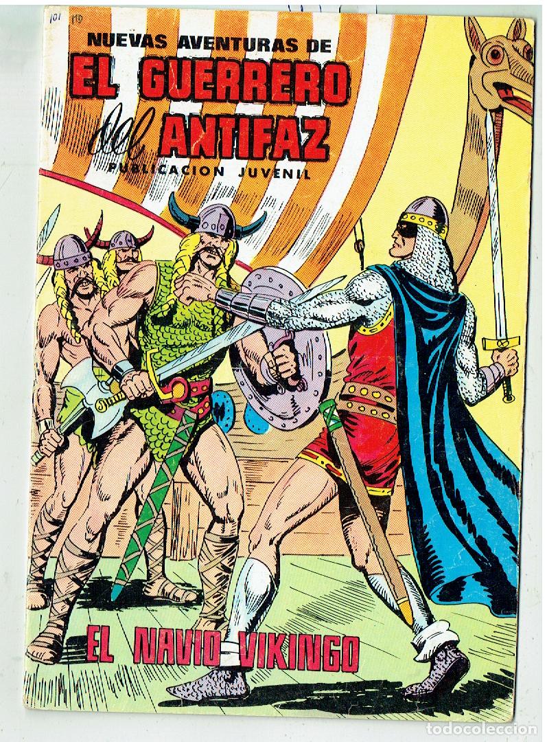 BDs: NUEVAS AVENTURAS DE EL GUERRERO DEL ANTIFAZ. N&ordm; 101. EL NAVIO VIKINGO. VALENCIANA, 1980(C/4 RUM)