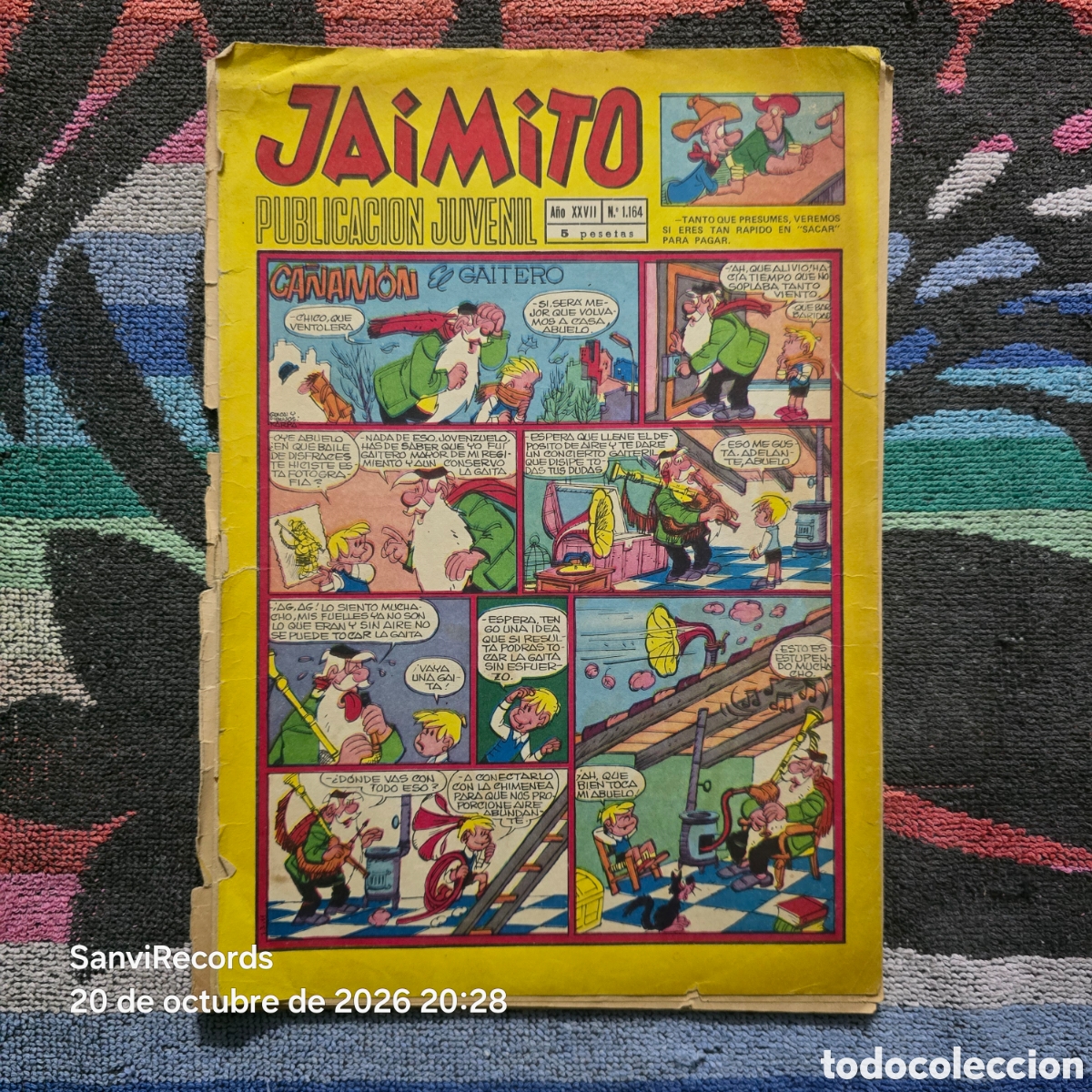 Tebeos: JAIMITO, PUBLICACI&Oacute;N JUVENIL 1164 (A&Ntilde;O XXVII) (VALENCIANA)
