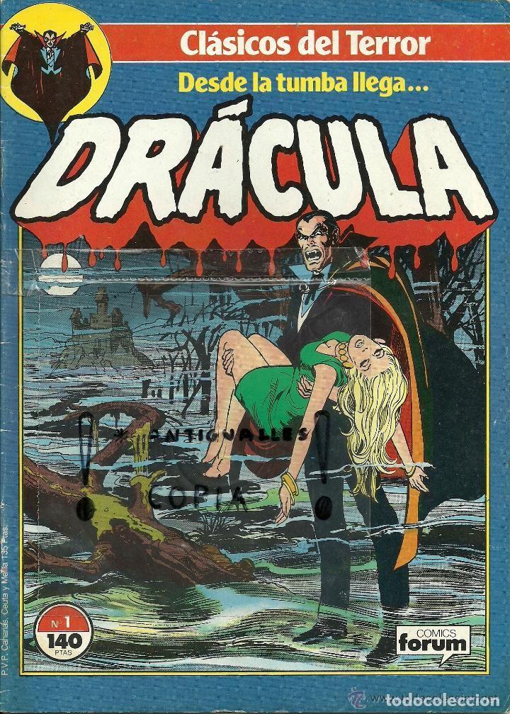Tebeos: CLASICOS DEL TERROR,DRACULA N&ordm; 1.COMICS FORUM. - Foto 1