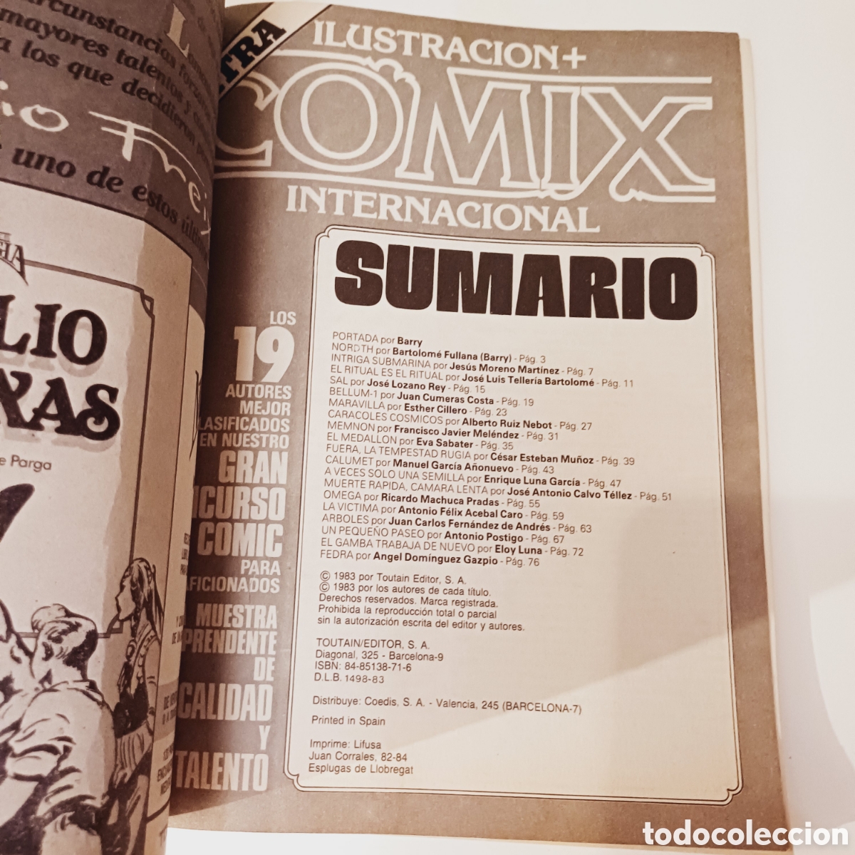 Tebeos: Comic Comix Inrmternacional Extra concurso Toutain 1983 - Foto 2