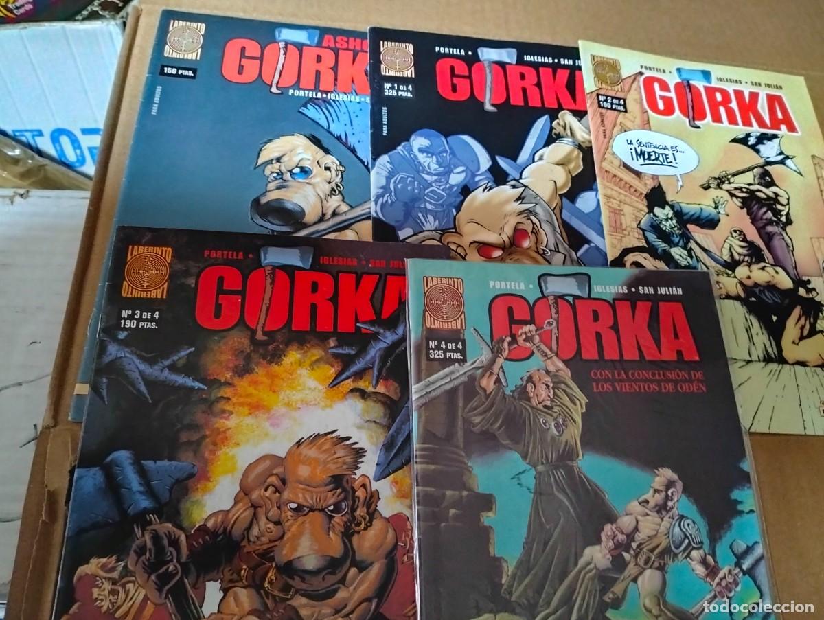 Tebeos: GORKA ...1. 2. 3. 4 + ASKHAN ( COMPLETA 5 COMICS) LABERINTO / PLANETA. - Foto 1