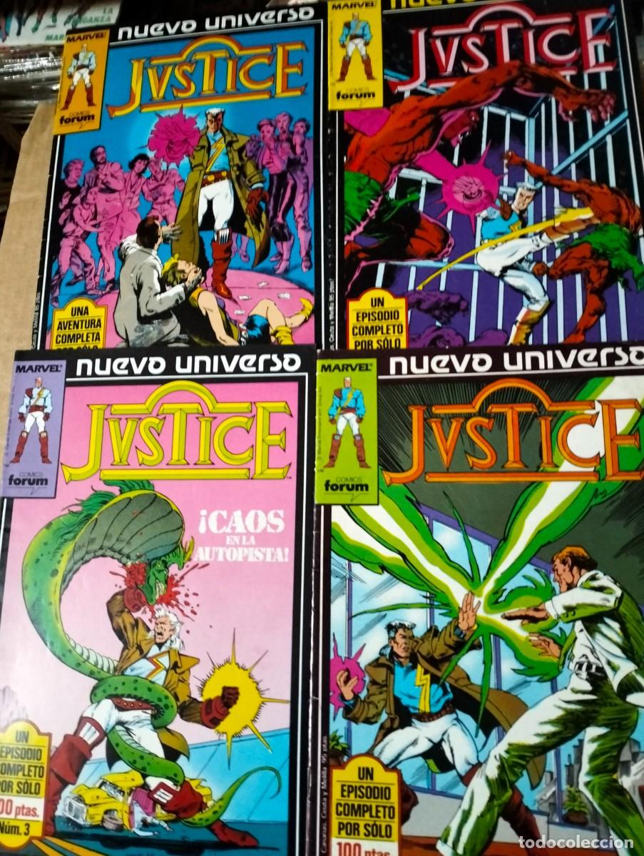 Tebeos: JUSTICE : 1,2,3,4, ( LOTE 4 n&uacute;meros) FORUM - Foto 1