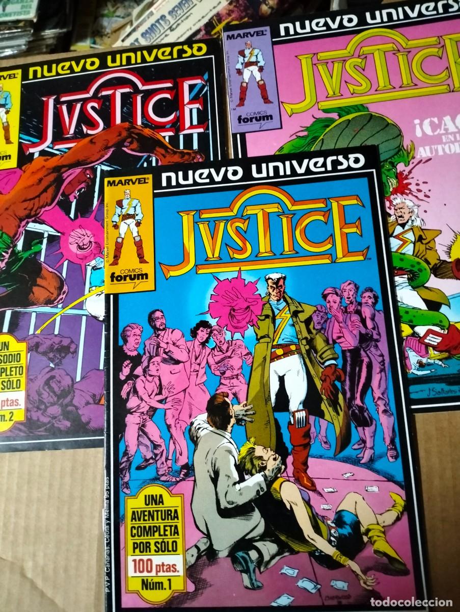 Tebeos: JUSTICE : 1,2,3, ( LOTE 3 n&uacute;meros) FORUM - Foto 1
