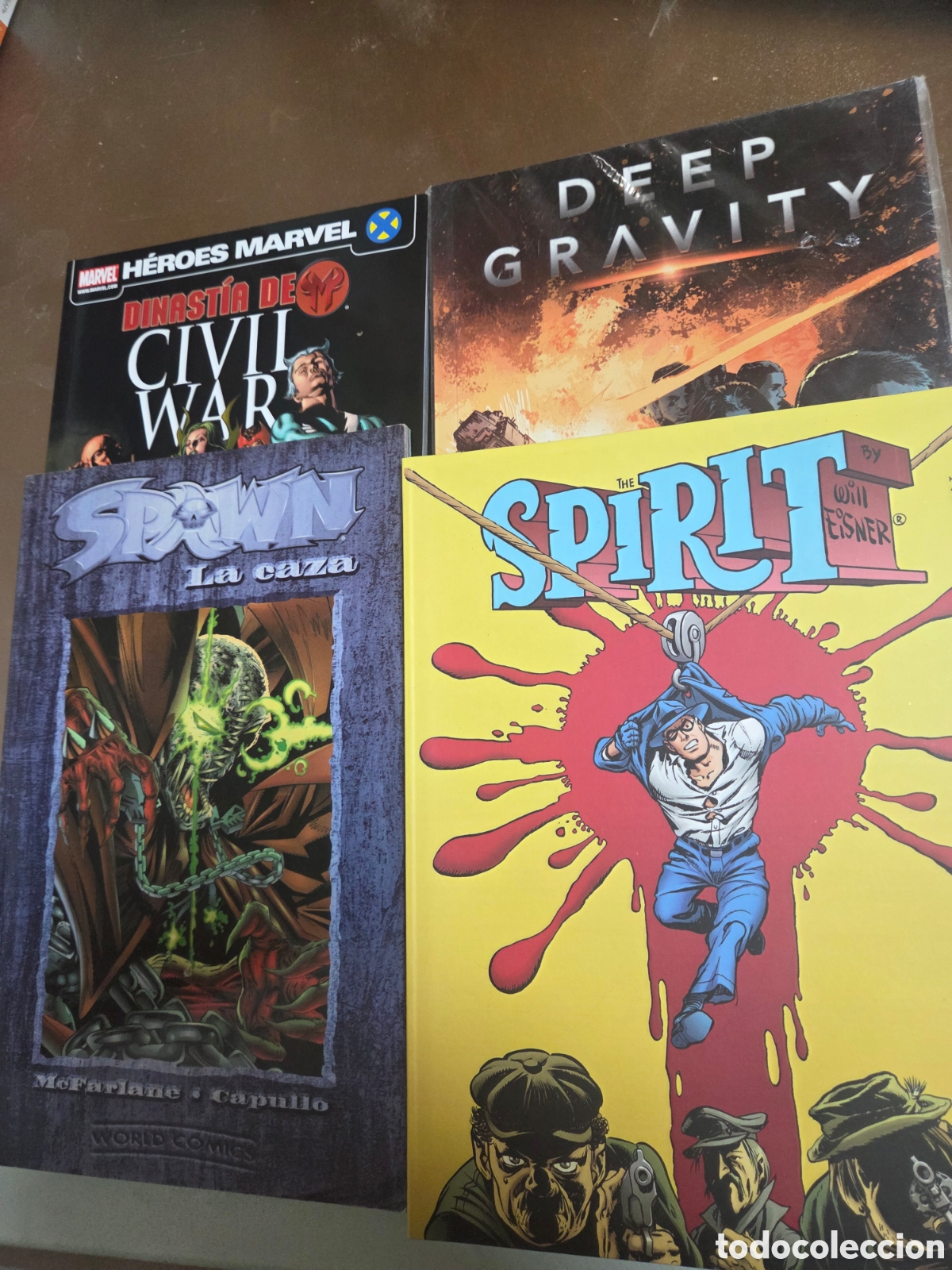 Tebeos: Lote 4 tomos tapa blanda , Espirit ,Spawn , Dinastia M , Deep Gravity - Foto 1
