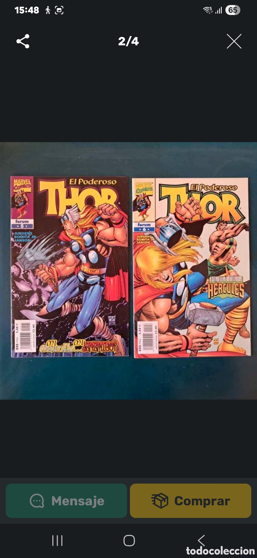 Tebeos: LOTE DE C&Oacute;MICS THOR A&Ntilde;OS 90 - Foto 3
