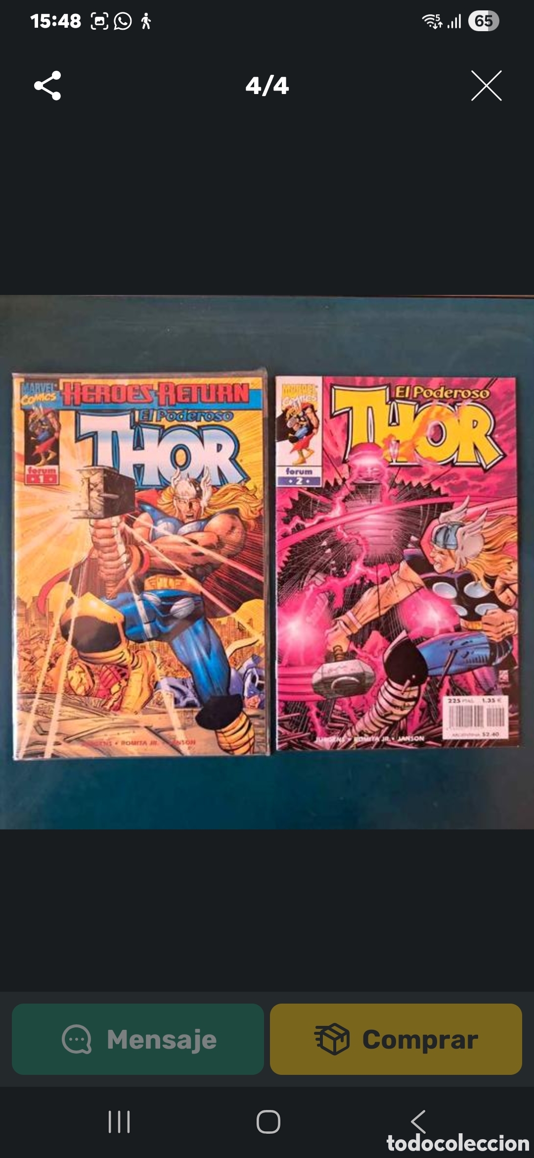 Tebeos: LOTE DE C&Oacute;MICS THOR A&Ntilde;OS 90 - Foto 1