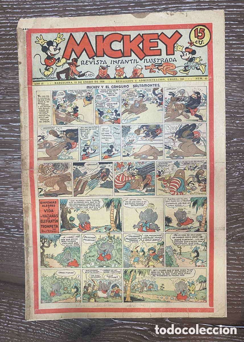 Tebeos: Revista Infantil Mickey A&ntilde;o 2 Num. 45