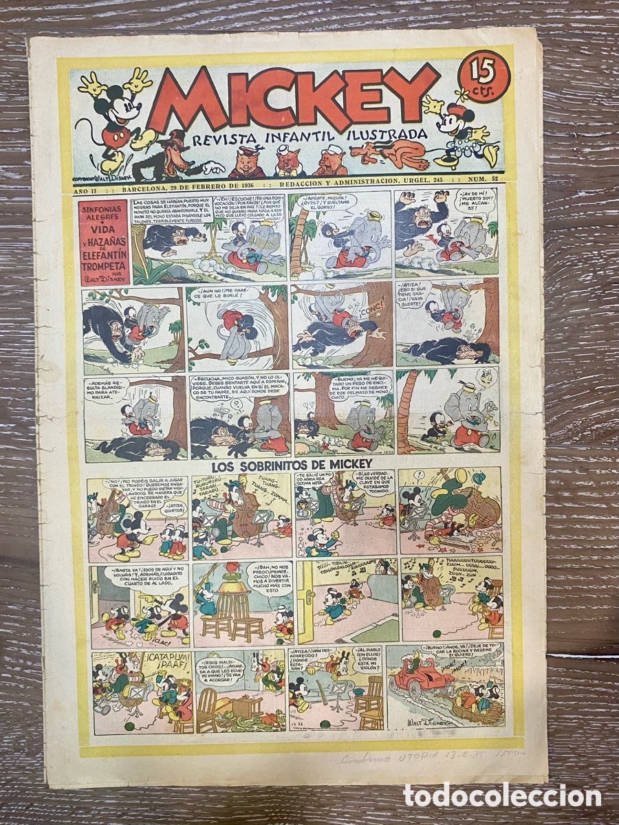 BDs: Revista Infantil Mickey A&ntilde;o 2 num.52