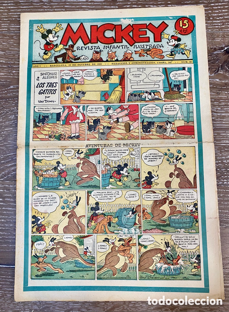 Tebeos: Revista Infantil Mickey A&ntilde;o 1 Num. 33 - Foto 1