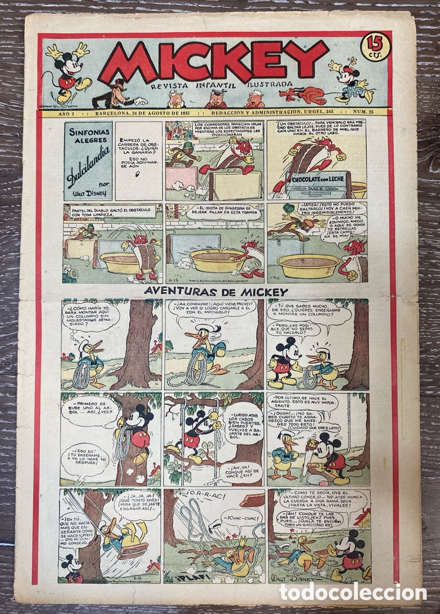 Livros de Banda Desenhada: Revista Infantil Mickey A&ntilde;o 1 num.25
