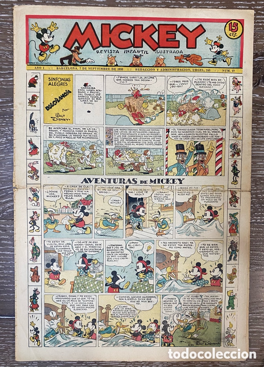 BDs: Revista Infantil Mickey A&ntilde;o 1 num.27