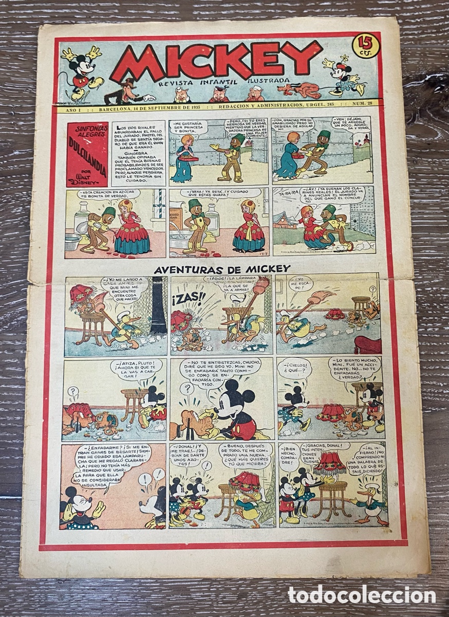 Tebeos: Revista Infantil Mickey A&ntilde;o 1 num.28