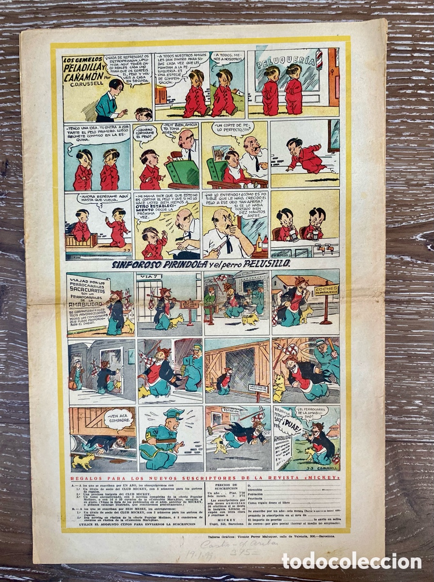 Tebeos: Revista Infantil Mickey A&ntilde;o 1 num.12 - Foto 3