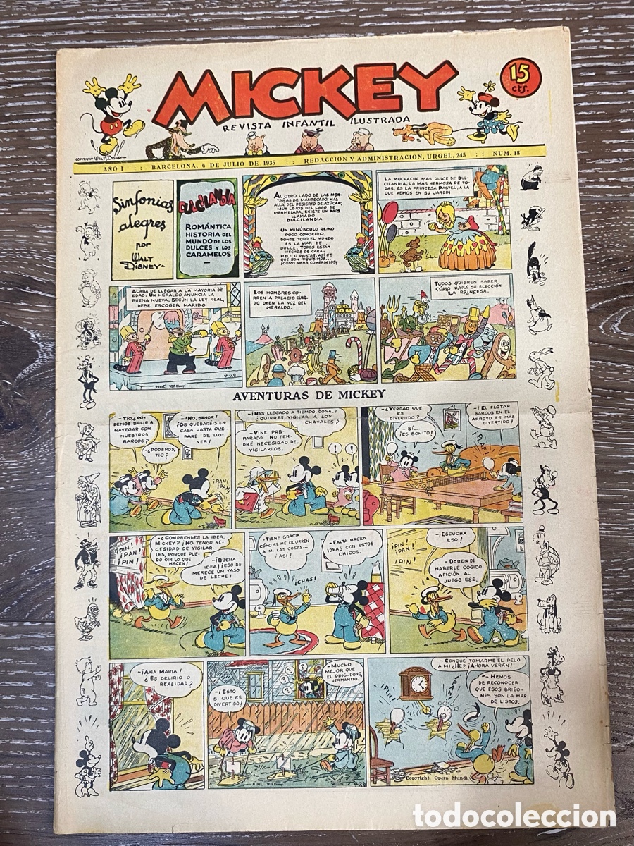 Tebeos: Revista Infantil Mickey A&ntilde;o 1 num.18
